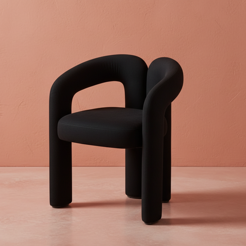 Minimalist memphis dining accent chair