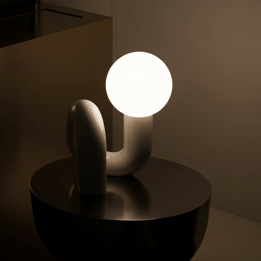 Modern spiral bedside table lamp space age avant garde