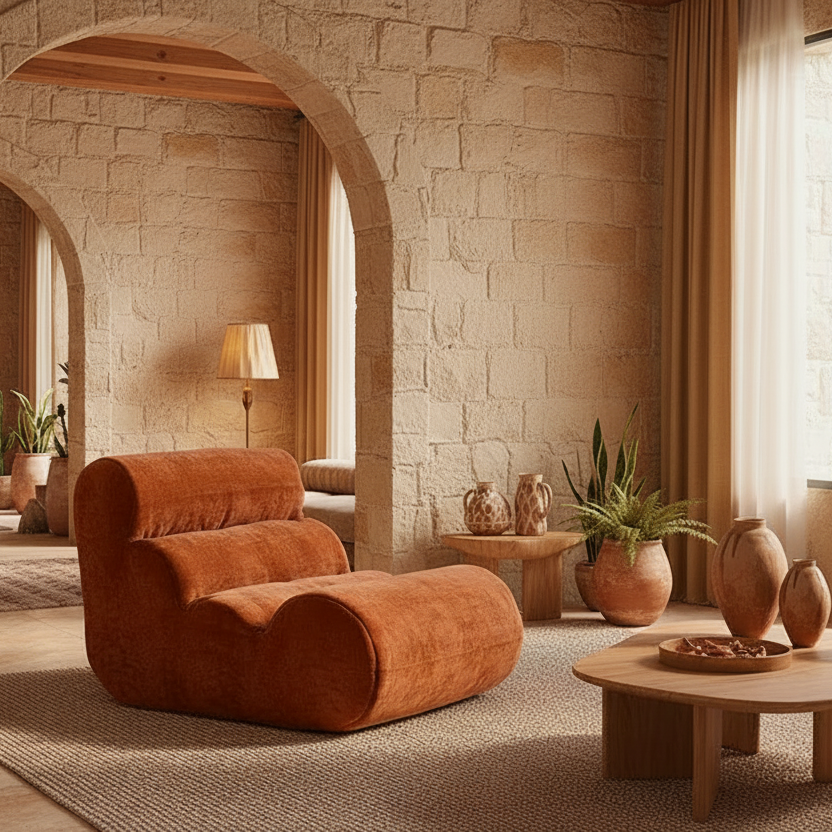 Italian 70's minimalist vintage sofa modern lounge loveseat