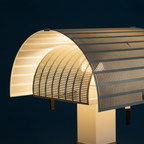 Monochrome striped contemporary artistic table lamp