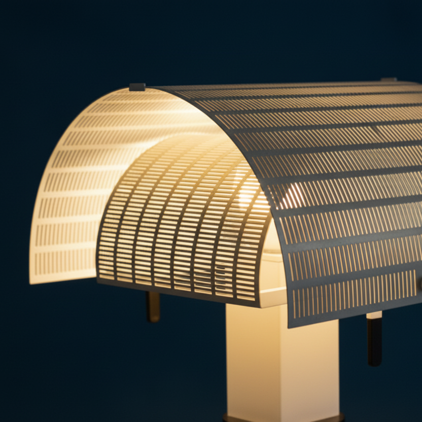Monochrome striped contemporary artistic table lamp