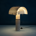 Monochrome striped contemporary artistic table lamp