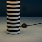 Monochrome striped contemporary artistic table lamp