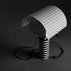 Monochrome striped contemporary artistic table lamp