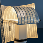 Monochrome striped contemporary artistic table lamp
