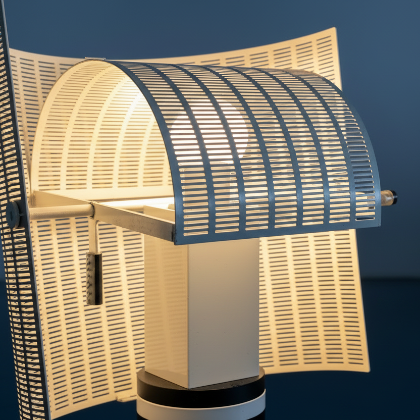 Monochrome striped contemporary artistic table lamp