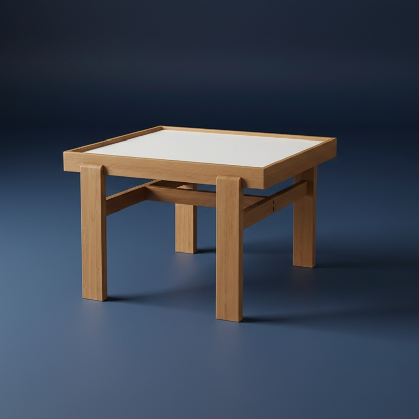 Bauhaus solid oak coffee table