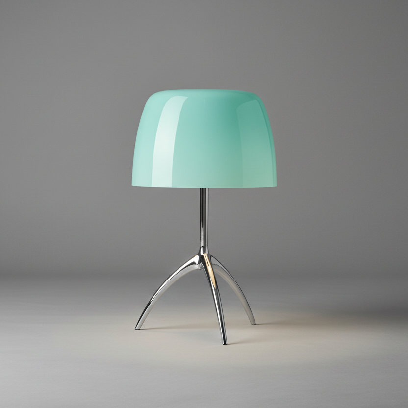 Italian space age glass table lamp accent