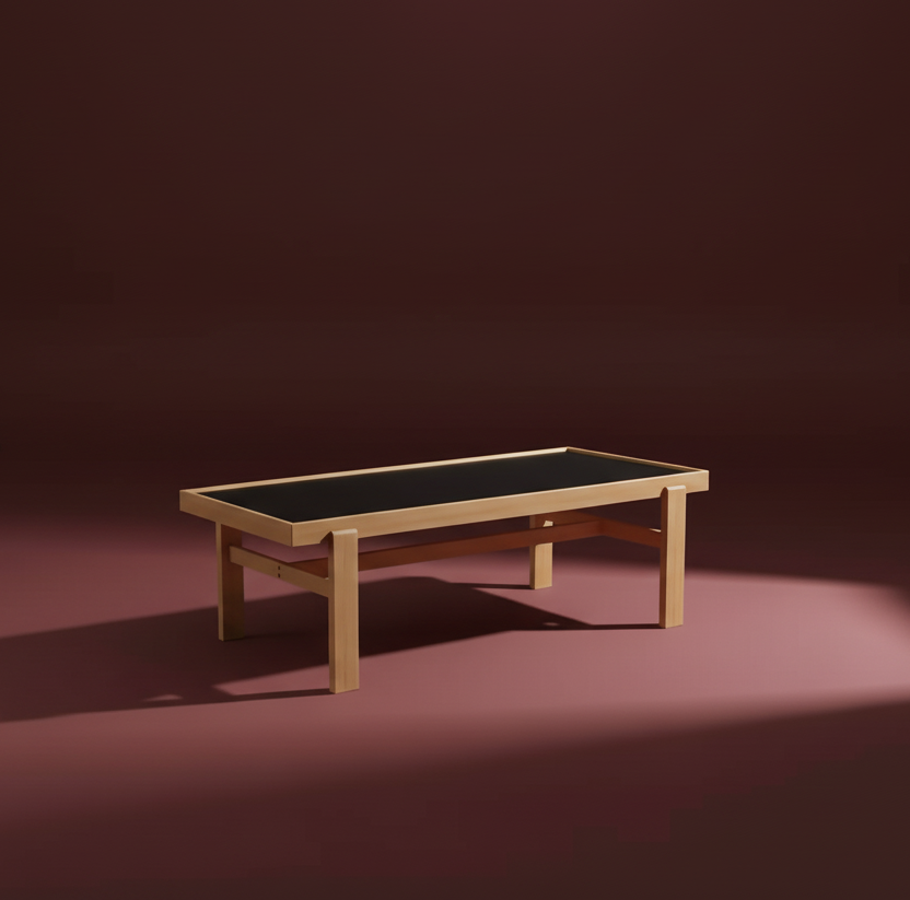 Bauhaus solid oak coffee table