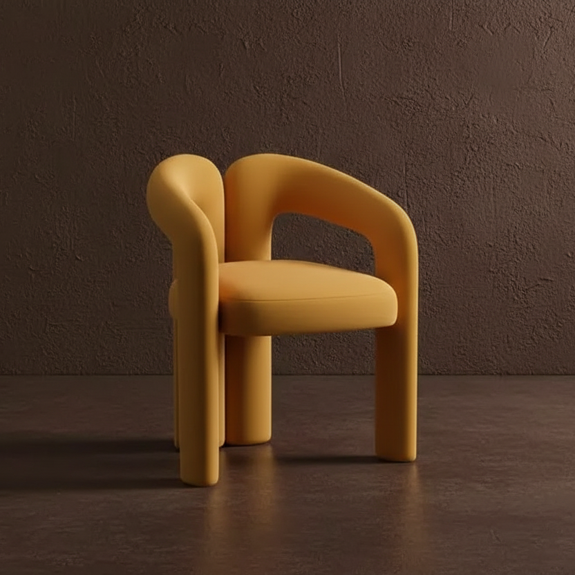 Minimalist memphis dining accent chair