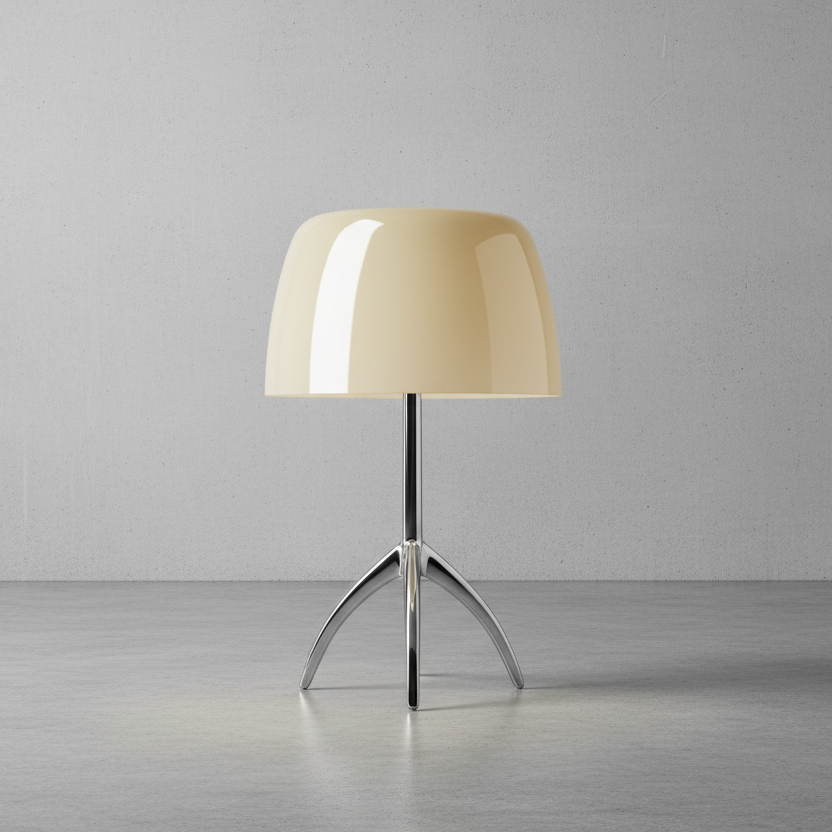 Italian space age glass table lamp accent
