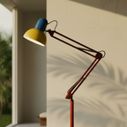 Memphis retro reading metal floor lamp