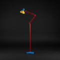 Memphis retro reading metal floor lamp