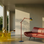 Memphis retro reading metal floor lamp