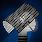 Monochrome striped contemporary artistic table lamp