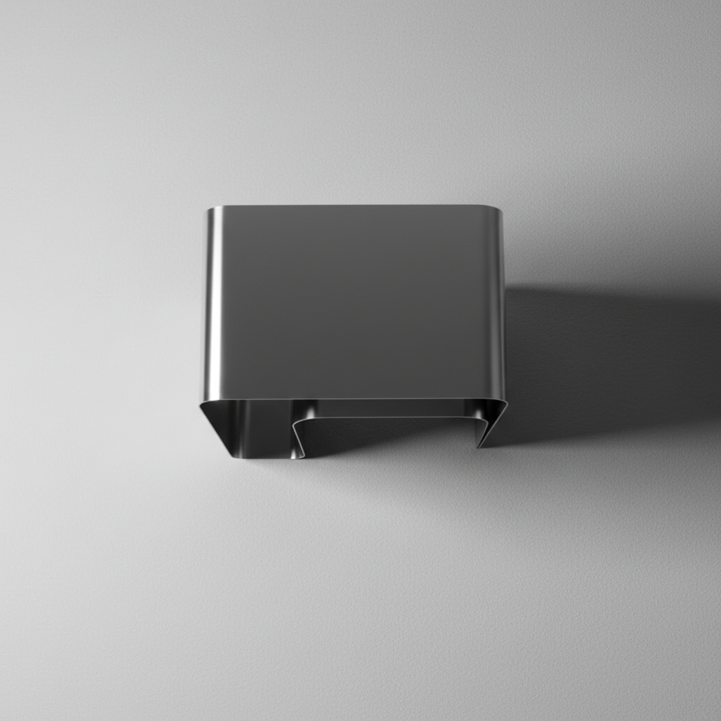 Bauhaus contemporary bent sheet stainless steel side table