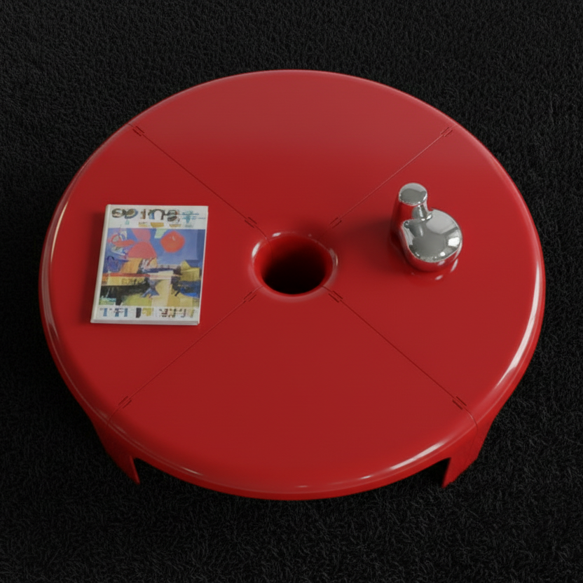 Quattro quarti Italian space age coffee table