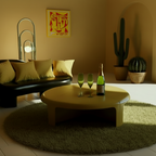 Quattro quarti Italian space age coffee table