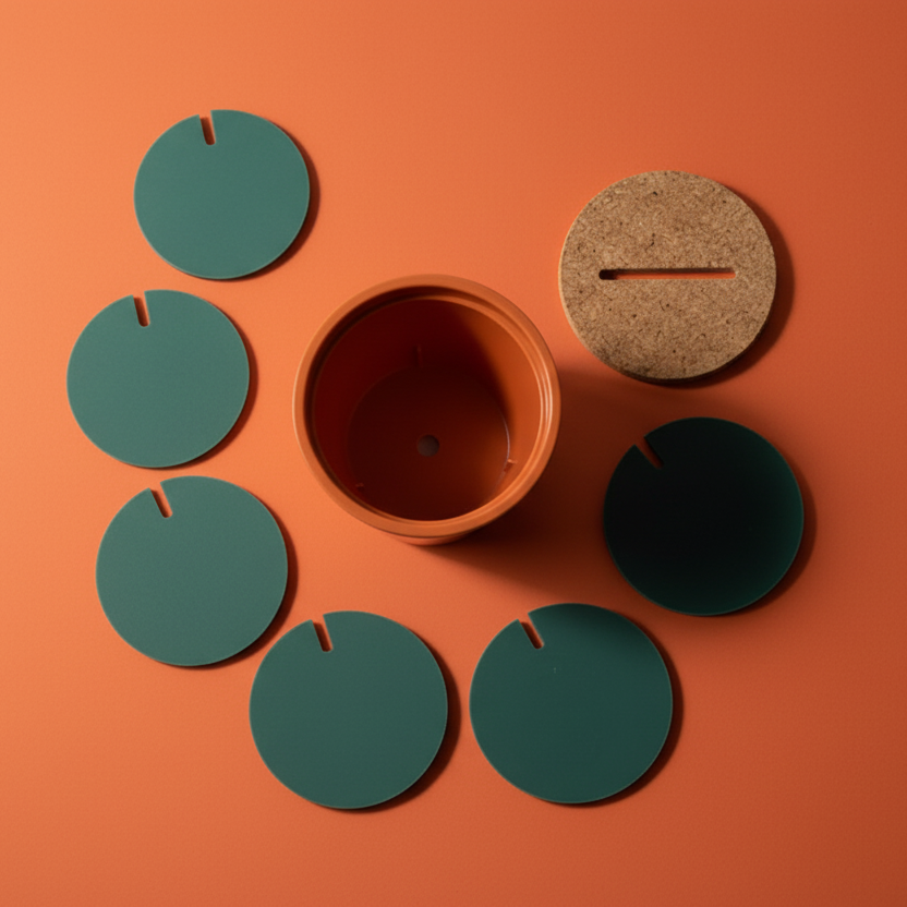 Memphis avant garde "cactus" coaster set