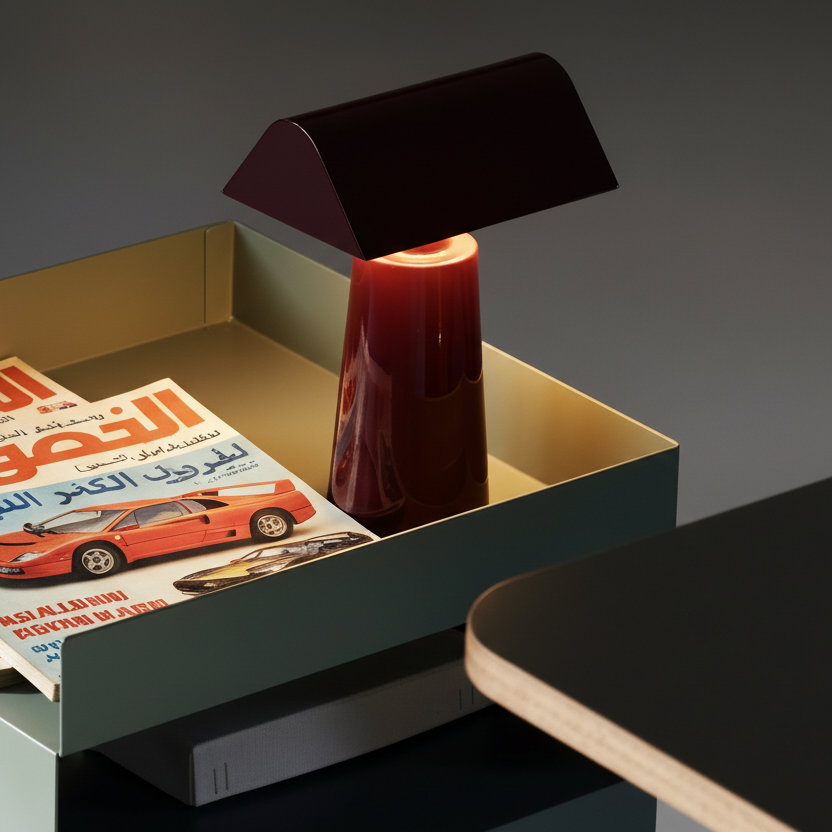 "Caret MF1" space age retro portable cordless rechargeable table lamp