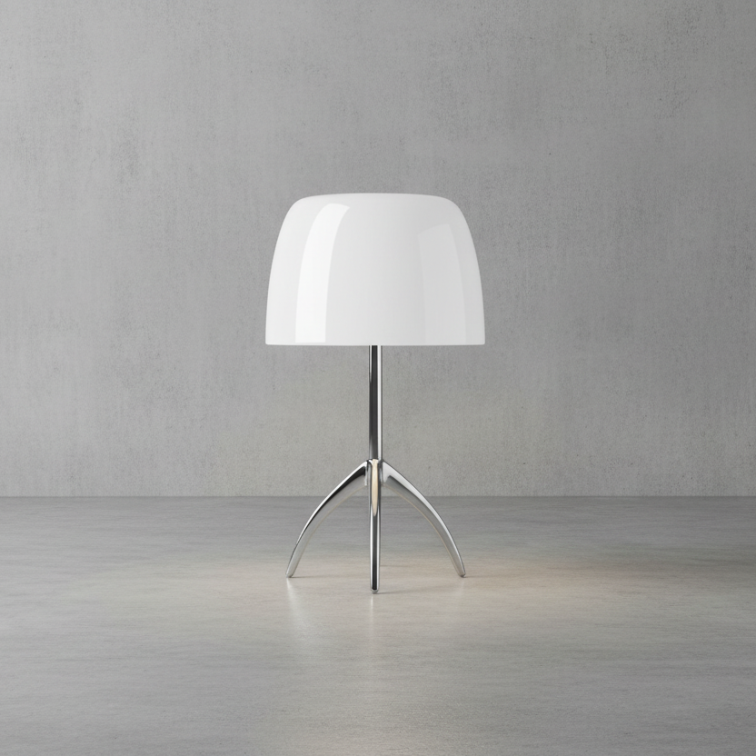 Italian space age glass table lamp accent