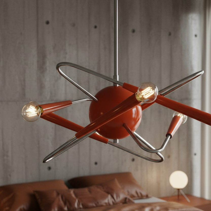 Atomic space age "sputnik" chandelier