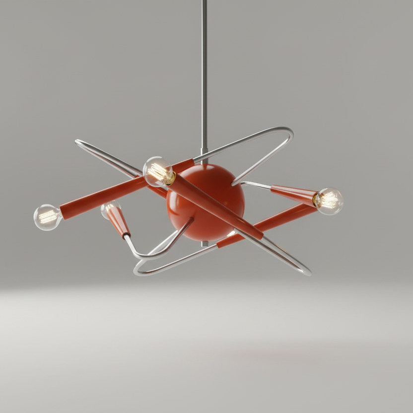 Atomic space age "sputnik" chandelier