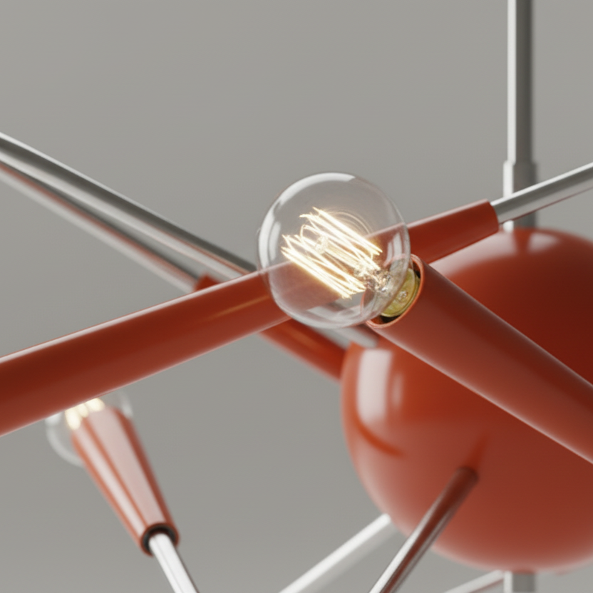 Atomic space age "sputnik" chandelier