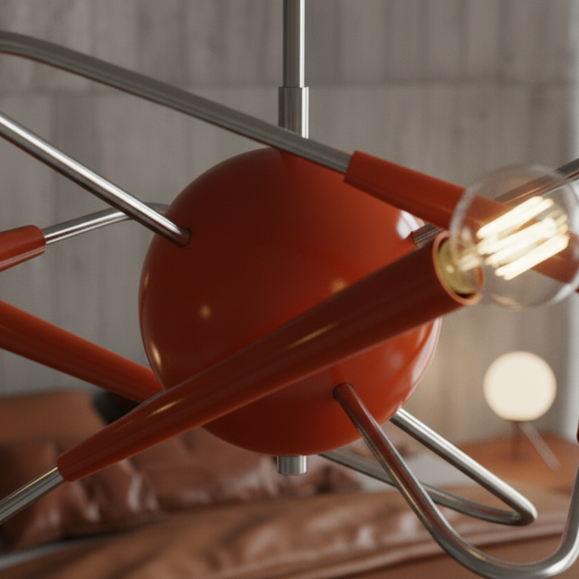Atomic space age "sputnik" chandelier