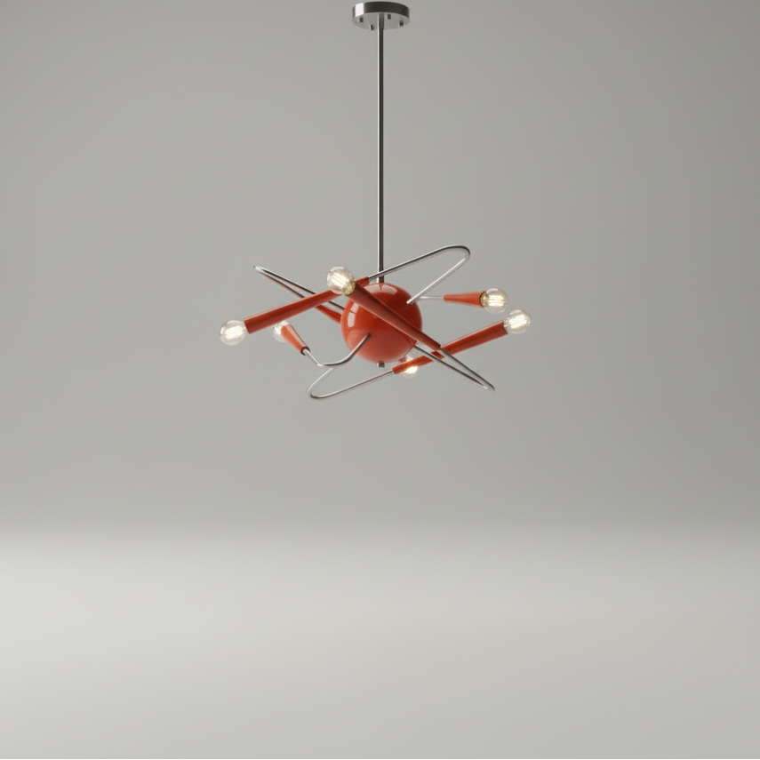 Atomic space age "sputnik" chandelier