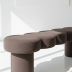 Space age organic "cloud" mid-century bench