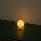 60's acrylic space age spherical table lamp