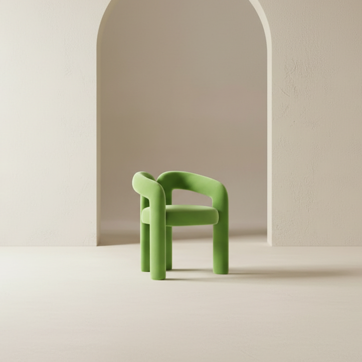 Minimalist memphis dining accent chair