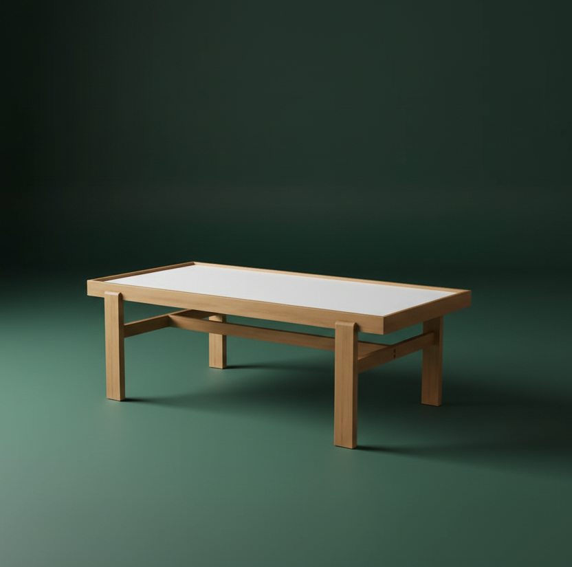 Bauhaus solid oak coffee table