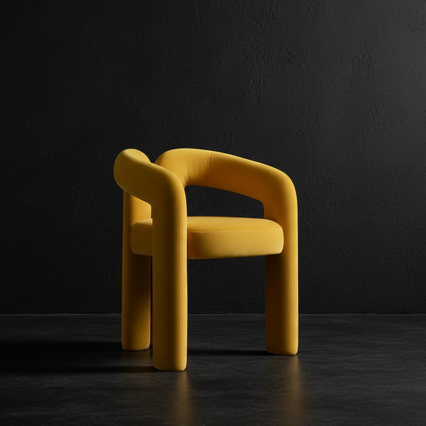 Minimalist memphis dining accent chair