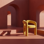 Minimalist memphis dining accent chair