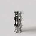 Memphis wave ceramic flower vase mirror chrome sculptural collection