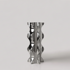 Memphis wave ceramic flower vase mirror chrome sculptural collection