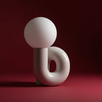 Modern spiral bedside table lamp space age avant garde