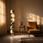 70's Italian space age ball floor lamp