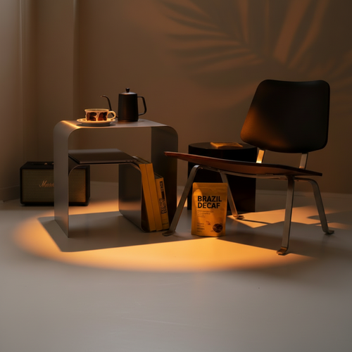 Bauhaus contemporary bent sheet stainless steel side table
