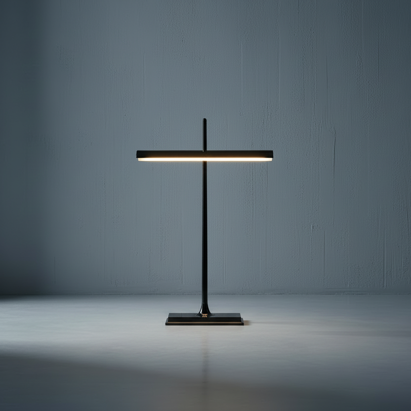 Minimalist retro green bankers table lamp