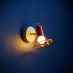 80's memphis space age colorful acrylic wall sconce