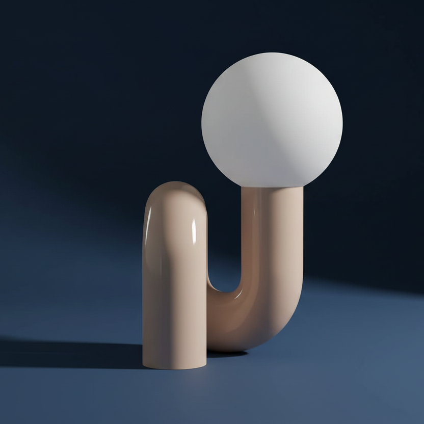 Modern spiral bedside table lamp space age avant garde