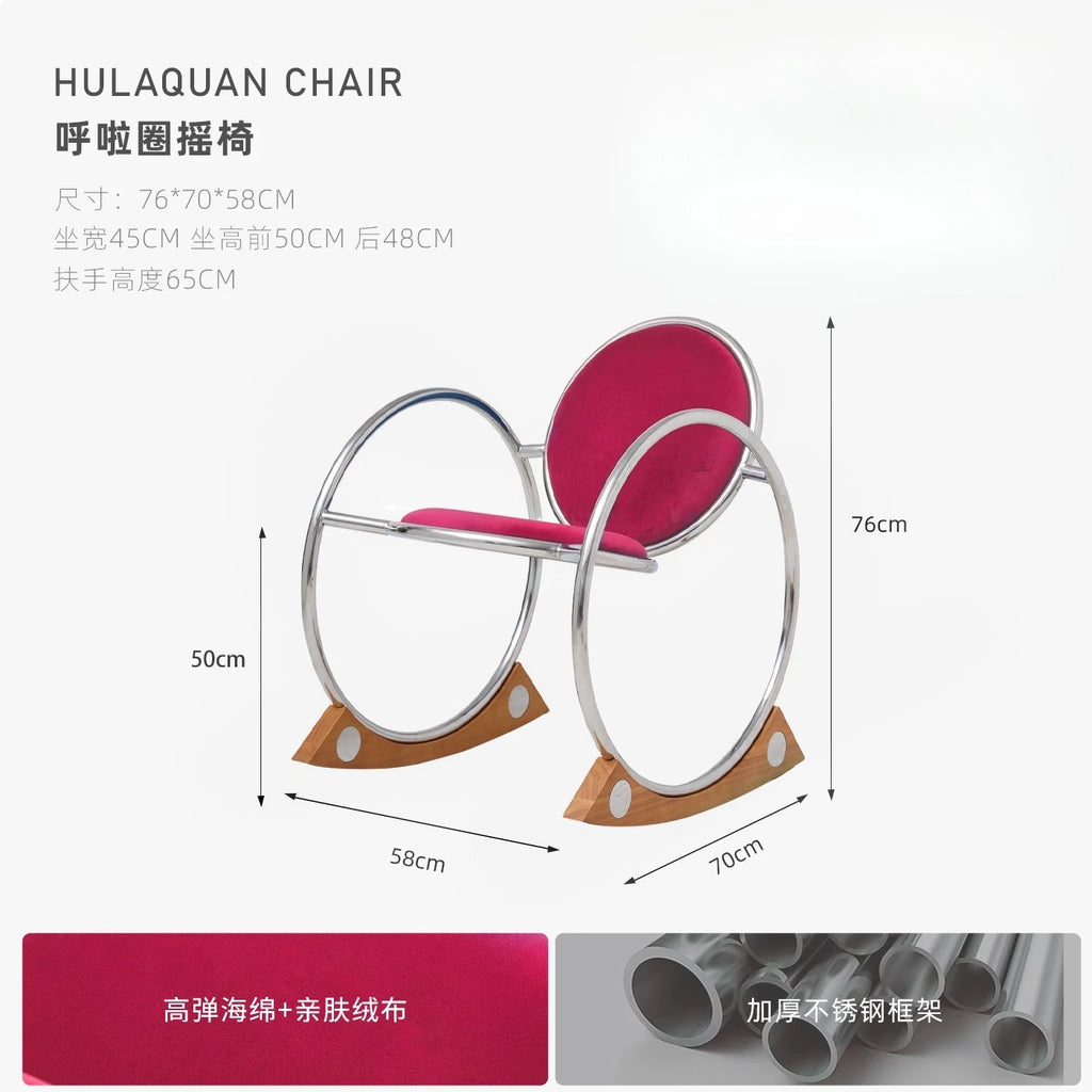 90's bauhaus geometric "dondolo rocking chair"