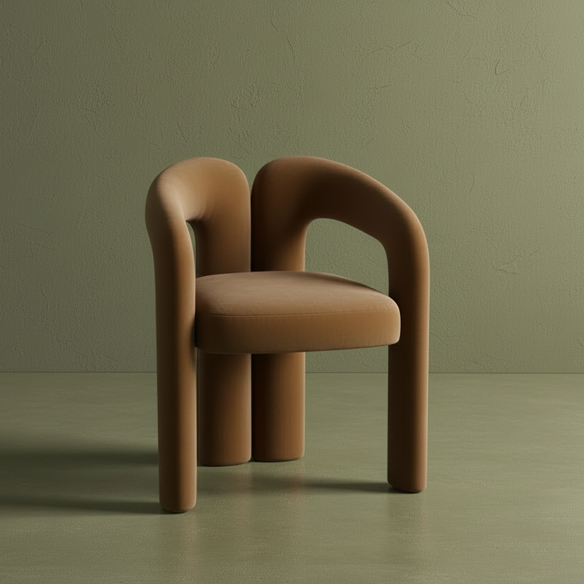 Minimalist memphis dining accent chair