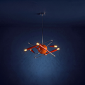 Atomic space age "sputnik" chandelier