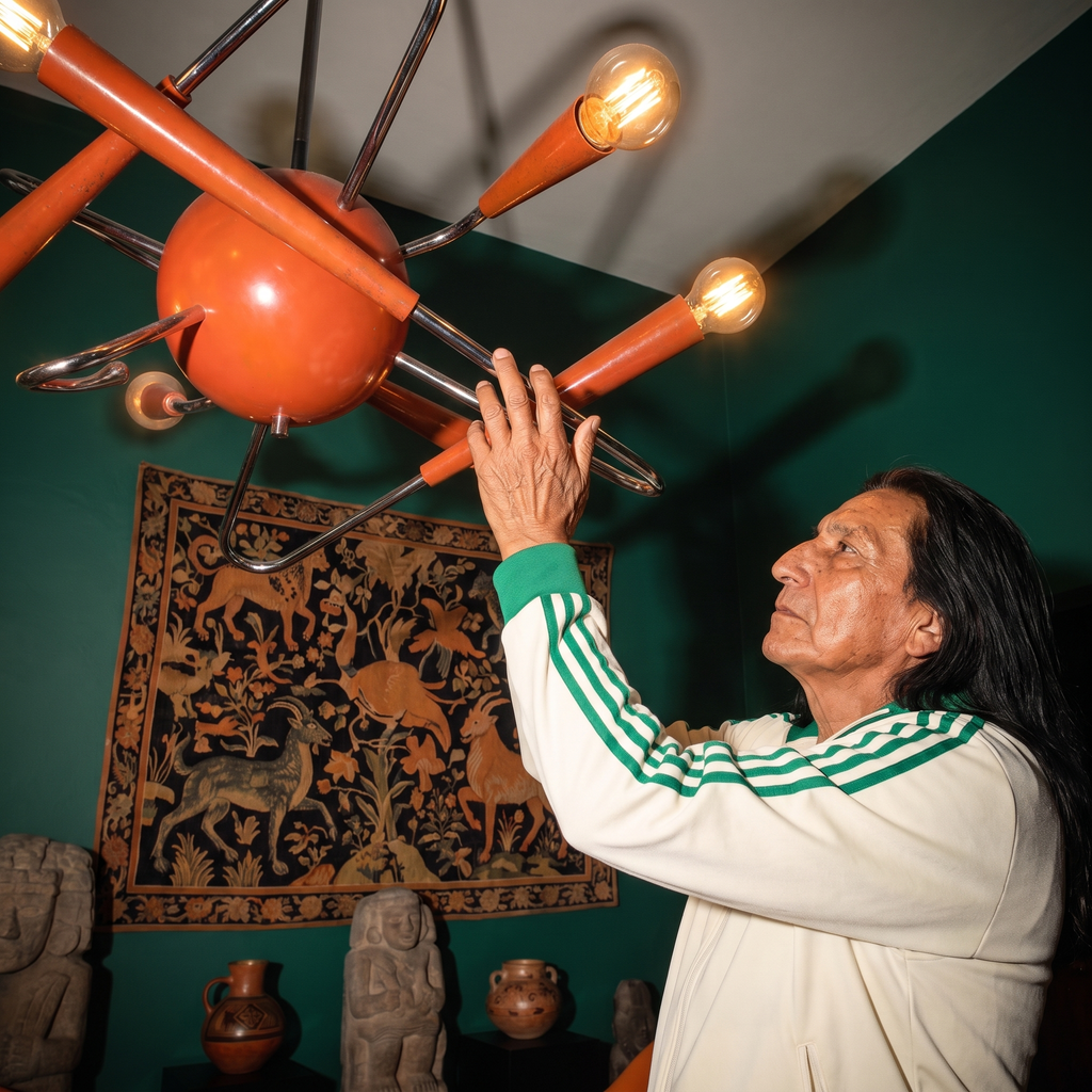Atomic space age "sputnik" chandelier