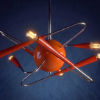 Atomic space age "sputnik" chandelier