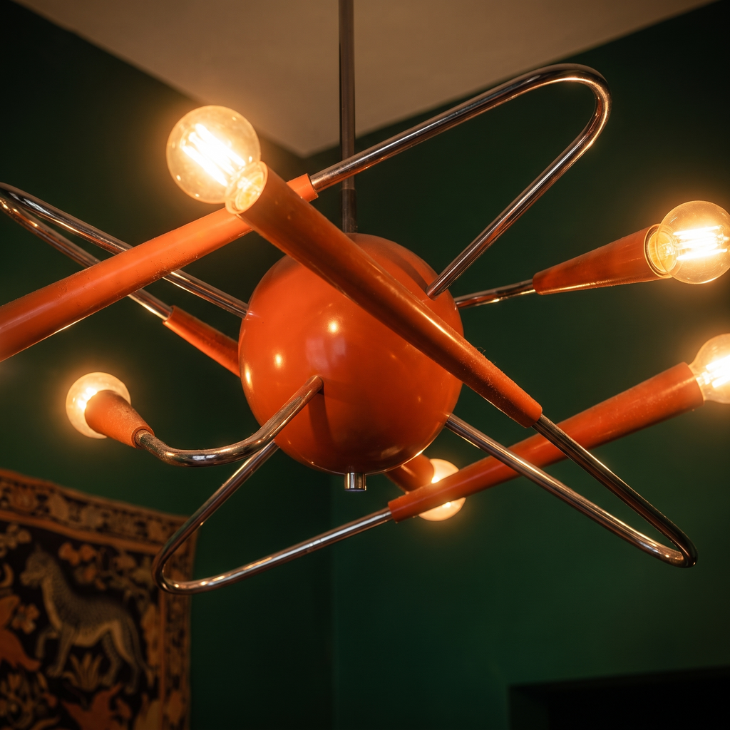 Atomic space age "sputnik" chandelier